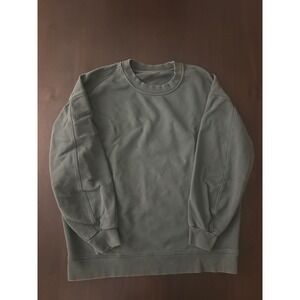 Lululemon Steady State Sweatshirt Sage Green Fleece Pullover Logo Mens XL